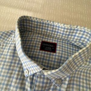 🛍️ EUC UNTUCKit Long Sleeve Shirt :: Blue &Grey Check :: XL 🛍️
